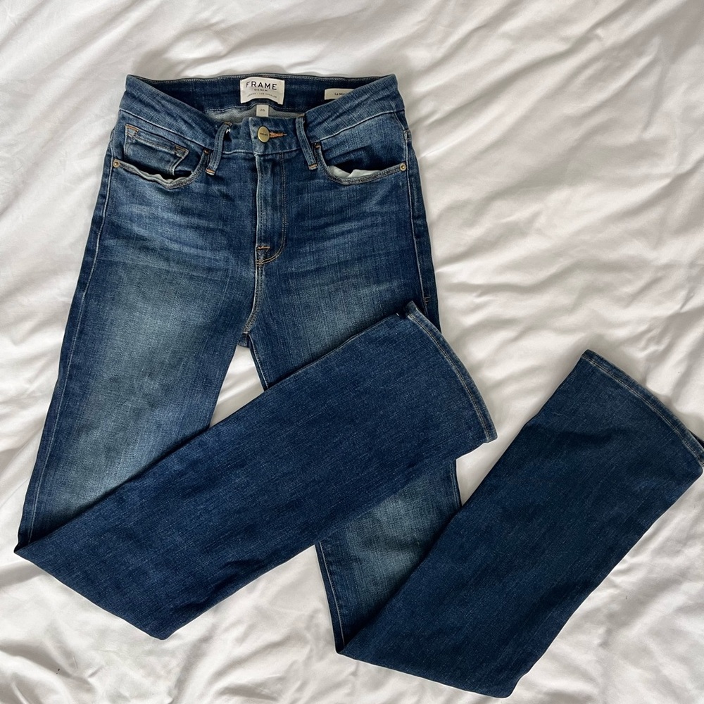 FRAME denim le mini boot size 26 darkwash jean originally $225